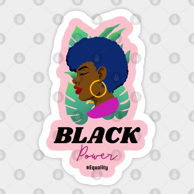 Black woman Sticker by OniSide